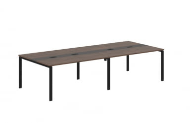 Переговорный стол ЕДИС ЕУCТ 3114 Дуб Денвер темный Мокко Черный / EDIS EUCT