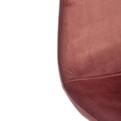 Дизайнерский стул BREEZE (mod. 4724) вельвет/металл, 44 х 53 х 87 см, Coral (коралловый) HLR44 / белый