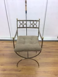 Кресло Виконт (полоса) кованое цвет шоколад