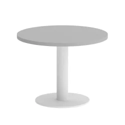 Стол журнальный круглый HOME OFFICE VR.SP-5-60.1G Серый/Белый металл