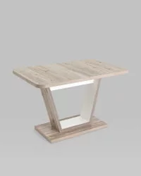 Стол раскладной Vector 120-160 Дуб анкона-белый