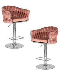 Стул барный DOBRIN MARCEL (пудрово-розовый велюр (MJ9-32)) 2 шт