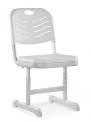 Стул ученический регулируемый пластиковый (рост 3-5) Серый