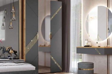 Туалетный стол-консоль Монако 902.15 Дуб Вотан Оникс Графит