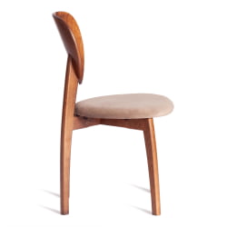 Стул DIAMANTE мягкое сидение бук, 42x42x85см, коричневый, ткань Tenerife Mocco