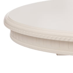 Стол STEFANO круглый бук, мдф, D90+30x77см, Ivory white
