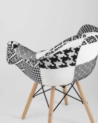 Кресло Еамес в стиле пэчворк Черно-белое / Eames
