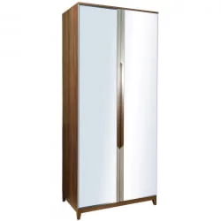 Шкаф двухстворчатый Сканди с зеркалами Грей