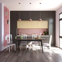 Стол обеденный Пегас Plus 120x75 Эмаль белая Морилка Орех