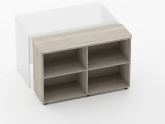 Тумба приставная к столу Glassy 3.18.102 Дуб сантана светлый