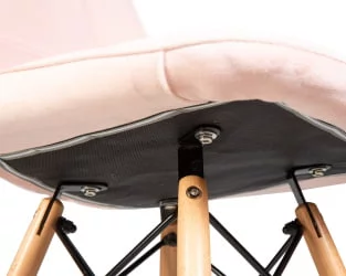 Стул обеденный DOBRIN BENNET Пудрово-розовый велюр HLR-39