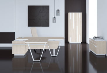 Шкаф средний Line СФ-574201 Дуб светлый Белый