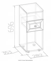 Тумба прикроватная Sherlock 51 Дуб Сонома (спальня)