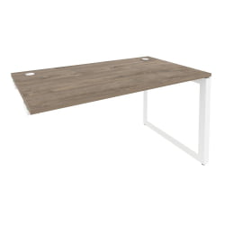 Стол-приставка на О-образном м/к к опорным элементам ОНИКС О.МО-СПР-3.8 Тиквуд Темный/Белый / ONIX O.MO-SPR-3.8
