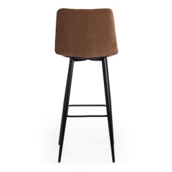 Стул барный CHILLY (mod.7095б) ткань/металл, 53х44х104 см, высота до сиденья 76 см, коричневый barkhat 12/черный