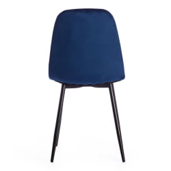 Стул BREEZE (mod. 4724) металл/вельвет, 44х48х87см, темно-синий/черные ножки