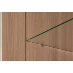 Шкаф витрина Сканди (ВИ) Жемчужно-белый