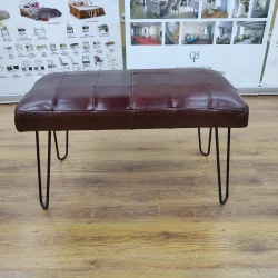 Банкетка Лейд 800x400 кожа бордовая