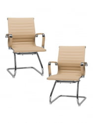 Офисное кресло для посетителей DOBRIN CODY (бежевый) 2 шт