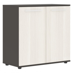 Шкаф с глухими малыми дверьми EDIS ELCS 85.1 Ясень Траун Белый Мокко