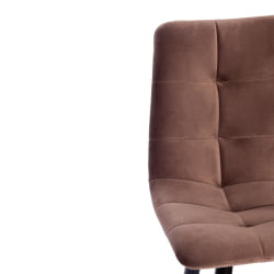 Стул полубарный CHILLY (mod. 7095пб ) ткань/металл, 53x44x94 см, высота до сиденья 66 см, коричневый barkhat 12/черный