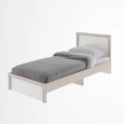 Детская кровать для девочки Остин Модуль №21 Ясень шимо светлый/белый