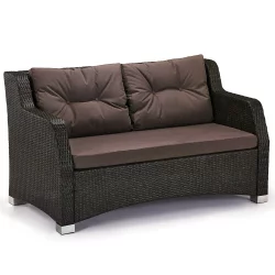 Плетеный диван из искусственного ротанга S51A-W53 Brown