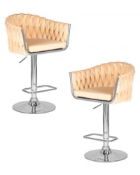 Стул барный DOBRIN MARCEL (бежевый велюр (MJ9-10)) 2 шт