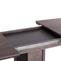 Стол обеденный SKAT ЛДСП/МДФ, 120-160х80х75 см, Оникс/Графит