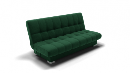 Зеленый диван Хьюстон-1 (ЗР) Цвет фасада: Зеленый; Тип: Прямой; Материал фасада: Металл/Велюр