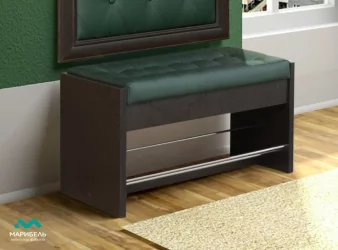 Тумба в прихожую Визит-1 ЛДСП+ иск.кожа  terra 106 - Венге