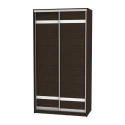 Черный шкаф-купе B-220х120х60-3(Венге-D9D9)