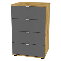 Комод Алиса(K2)856х540х459сторцевойручкой(ДВ-Графит)