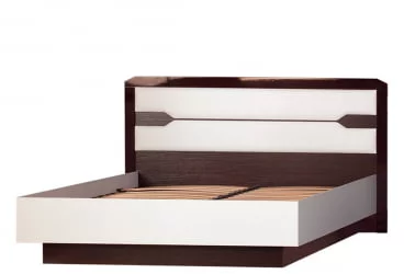 Кровать 1600 Ронда №315 Венге Белый глянец
