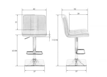Стул барный DOBRIN GOLDIE (синий велюр (MJ9-117)) 2 шт