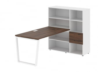 Рабочая станция EDIS EVRST 1215 Дуб Денвер темный Белый Белый
