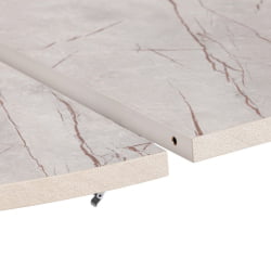 Стол VELETA ЛДСП/HPL/металл, 100 x 100+40 x 75 см, Дуб Порфир/черный