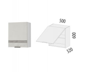 Шкаф над вытяжкой (с системой плавного закрывания) Бостон 104.12
