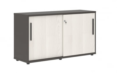 Шкаф с дверьми-купе EDIS ELC 1343 Ясень Траун Черный Мокко