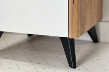 Тумба прикроватная Адам MSA-01 дуб крафт золотой/белое дерево