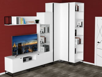 Полка навесная City средняя белый