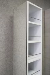 Узкий шкаф в прихожую Спика Шелф Белый
