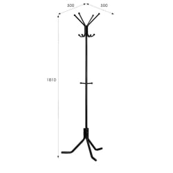 Вешалка для одежды напольная металлическая Пико 3 Черный