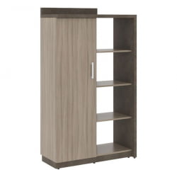 Шкаф/Гардероб с глухой дверью левый WOOD&STONE СФ-534171 Бетон Чикаго темный Дрифтвуд