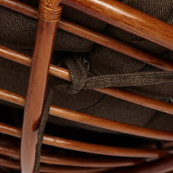 Кресло-качалка PAPASAN/ПАПАСАН w 23/01 B /с подушкой/ 115х78х104 см, Pecan (орех), ткань Коричневый, 3М7-147