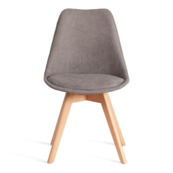 Стул TULIP SOFT (mod. 053V) дерево/пластик/ткань, 49,5 x 54,5 x 84 см, Серый (Grey) LY1701-26
