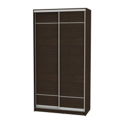 Черный шкаф-купе B-220х120х60-3(Венге-D7D7)