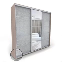 Шкаф-купе 3-х дверный Акцент-Квадро КЛ 1500х600 Шимо светлый/хром