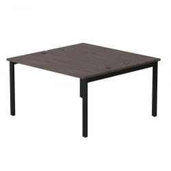 Бенч-система на 2 места на металлокаркасе, опоры 90 гр Everprof EVO 254S018 Дуб Пасадена Черный (1380)