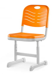 Стул ученический пластиковый регулируемый (рост 5-7) Оранжевый